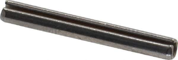 Made in USA - 1/8" Diam x 1" Long Slotted Spring Pin - Grade 420 Stainless Steel, Bright Finish - Exact Tool & Supply