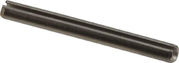 Made in USA - 1/8" Diam x 1-1/4" Long Slotted Spring Pin - Grade 420 Stainless Steel, Bright Finish - Exact Tool & Supply