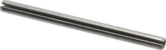 Made in USA - 1/8" Diam x 1-3/4" Long Slotted Spring Pin - Grade 420 Stainless Steel, Bright Finish - Exact Tool & Supply