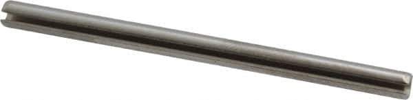 Made in USA - 1/8" Diam x 2" Long Slotted Spring Pin - Grade 420 Stainless Steel, Bright Finish - Exact Tool & Supply