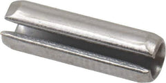 Made in USA - 5/32" Diam x 1/2" Long Slotted Spring Pin - Grade 420 Stainless Steel, Bright Finish - Exact Tool & Supply
