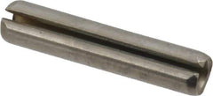 Made in USA - 5/32" Diam x 3/4" Long Slotted Spring Pin - Grade 420 Stainless Steel, Bright Finish - Exact Tool & Supply