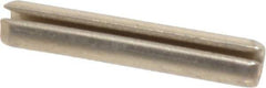 Made in USA - 5/32" Diam x 7/8" Long Slotted Spring Pin - Grade 420 Stainless Steel, Bright Finish - Exact Tool & Supply