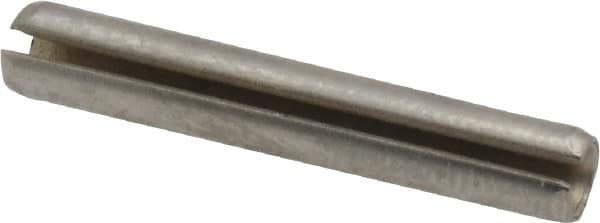 Made in USA - 5/32" Diam x 1" Long Slotted Spring Pin - Grade 420 Stainless Steel, Bright Finish - Exact Tool & Supply