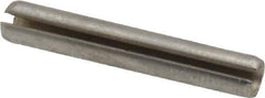 Made in USA - 5/32" Diam x 1" Long Slotted Spring Pin - Grade 420 Stainless Steel, Bright Finish - Exact Tool & Supply