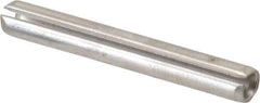 Made in USA - 5/32" Diam x 1-1/4" Long Slotted Spring Pin - Grade 420 Stainless Steel, Bright Finish - Exact Tool & Supply