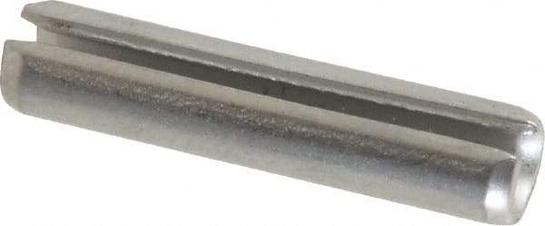 Made in USA - 3/16" Diam x 7/8" Long Slotted Spring Pin - Grade 420 Stainless Steel, Bright Finish - Exact Tool & Supply