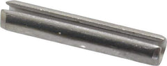 Made in USA - 3/16" Diam x 1" Long Slotted Spring Pin - Grade 420 Stainless Steel, Bright Finish - Exact Tool & Supply