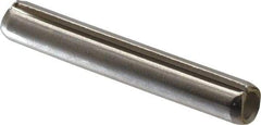 Made in USA - 3/16" Diam x 1-1/4" Long Slotted Spring Pin - Grade 420 Stainless Steel, Bright Finish - Exact Tool & Supply