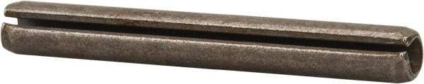 Made in USA - 3/16" Diam x 1-1/2" Long Slotted Spring Pin - Grade 420 Stainless Steel, Bright Finish - Exact Tool & Supply