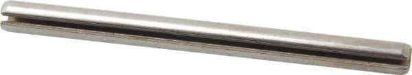 Made in USA - 3/16" Diam x 2-1/2" Long Slotted Spring Pin - Grade 420 Stainless Steel, Bright Finish - Exact Tool & Supply