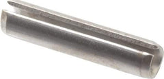 Made in USA - 7/32" Diam x 1" Long Slotted Spring Pin - Grade 420 Stainless Steel, Bright Finish - Exact Tool & Supply