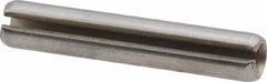 Made in USA - 7/32" Diam x 1-1/4" Long Slotted Spring Pin - Grade 420 Stainless Steel, Bright Finish - Exact Tool & Supply