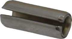 Made in USA - 1/4" Diam x 5/8" Long Slotted Spring Pin - Grade 420 Stainless Steel, Bright Finish - Exact Tool & Supply
