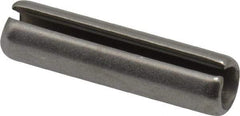 Made in USA - 1/4" Diam x 1" Long Slotted Spring Pin - Grade 420 Stainless Steel, Bright Finish - Exact Tool & Supply