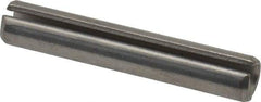 Made in USA - 1/4" Diam x 1-1/2" Long Slotted Spring Pin - Grade 420 Stainless Steel, Bright Finish - Exact Tool & Supply