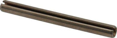 Made in USA - 1/4" Diam x 2-1/2" Long Slotted Spring Pin - Grade 420 Stainless Steel, Bright Finish - Exact Tool & Supply
