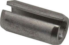 Value Collection - 3/8" Diam x 3/4" Long Slotted Spring Pin - Grade 420 Stainless Steel, Bright Finish - Exact Tool & Supply
