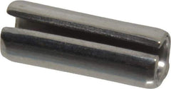 Made in USA - 3/8" Diam x 1" Long Slotted Spring Pin - Grade 420 Stainless Steel, Bright Finish - Exact Tool & Supply