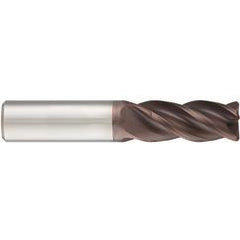 3/8x3/8x7/8x2-1/2 4Fl Carbide RF100 Diver End Mill-.015 Rad-Cylindrical Shank-nano-Si - Exact Tool & Supply