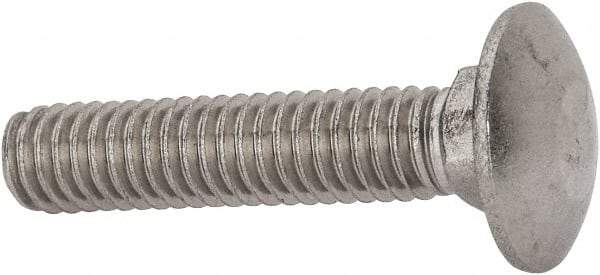 Value Collection - 5/16-18 UNC 1-1/2" Length Under Head, Standard Square Neck, Carriage Bolt - 18-8 Stainless Steel, Uncoated - Exact Tool & Supply