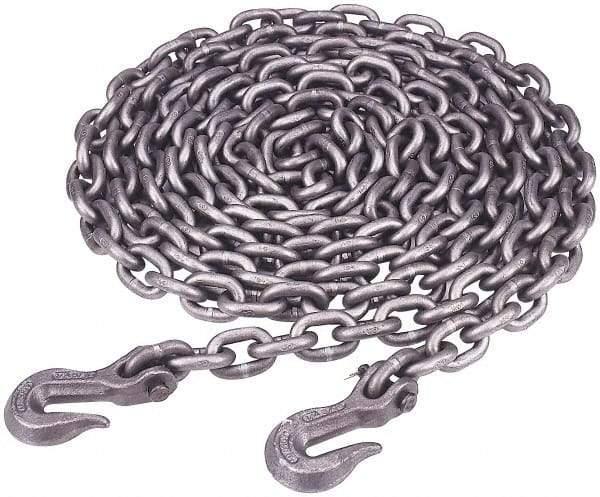 Peerless Chain - 20 Ft. Long, 5400 Lbs. Load Capacity, Carbon Steel Tie Down Chain - 43 Grade, 1.33 Inch Inside Long x 0.569 Inch Inside Wide - Exact Tool & Supply