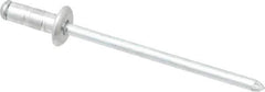 RivetKing - Size 41-43 Dome Head Aluminum Multi Grip Blind Rivet - Steel Mandrel, 0.039" to 0.187" Grip, 1/4" Head Diam, 0.129" to 0.133" Hole Diam, 0.389" Length Under Head, 1/8" Body Diam - Exact Tool & Supply