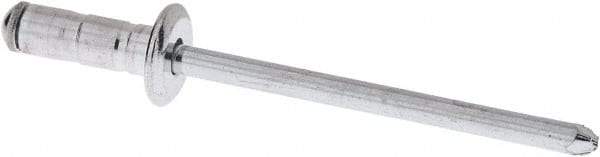 RivetKing - Size 52-54 Dome Head Aluminum Multi Grip Blind Rivet - Steel Mandrel, 0.047" to 0.276" Grip, 0.312" Head Diam, 0.16" to 0.164" Hole Diam, 0.512" Length Under Head, 5/32" Body Diam - Exact Tool & Supply