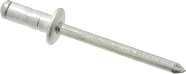 RivetKing - Size 62-64 Dome Head Aluminum Multi Grip Blind Rivet - Steel Mandrel, 0.062" to 1/4" Grip, 3/8" Head Diam, 0.192" to 0.196" Hole Diam, 0.519" Length Under Head, 3/16" Body Diam - Exact Tool & Supply