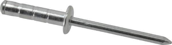 RivetKing - Size 66-69 Dome Head Aluminum Multi Grip Blind Rivet - Steel Mandrel, 0.275" to 0.598" Grip, 3/8" Head Diam, 0.192" to 0.196" Hole Diam, 7/8" Length Under Head, 3/16" Body Diam - Exact Tool & Supply