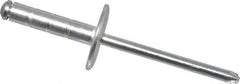 RivetKing - Size 66-69 Large Flange Dome Head Aluminum Multi Grip Blind Rivet - Steel Mandrel, 0.275" to 0.598" Grip, 0.612" Head Diam, 0.192" to 0.196" Hole Diam, 7/8" Length Under Head, 3/16" Body Diam - Exact Tool & Supply