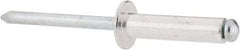 RivetKing - Size 610 Dome Head Aluminum Open End Blind Rivet - Steel Mandrel, 0.501" to 5/8" Grip, 3/8" Head Diam, 0.192" to 0.196" Hole Diam, 0.825" Length Under Head, 3/16" Body Diam - Exact Tool & Supply