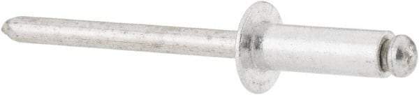 RivetKing - Size 66 Dome Head Aluminum Open End Blind Rivet - Aluminum Mandrel, 0.251" to 3/8" Grip, 3/8" Head Diam, 0.192" to 0.198" Hole Diam, 0.575" Length Under Head, 3/16" Body Diam - Exact Tool & Supply