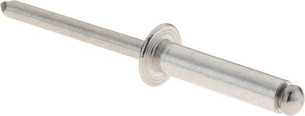 RivetKing - Size 610 Dome Head Aluminum Open End Blind Rivet - Aluminum Mandrel, 0.501" to 5/8" Grip, 3/8" Head Diam, 0.192" to 0.198" Hole Diam, 0.825" Length Under Head, 3/16" Body Diam - Exact Tool & Supply