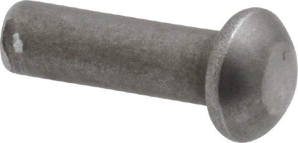 RivetKing - 3/16" Body Diam, Round Steel Solid Rivet - 5/8" Length Under Head - Exact Tool & Supply