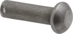 RivetKing - 3/16" Body Diam, Round Steel Solid Rivet - 5/8" Length Under Head - Exact Tool & Supply