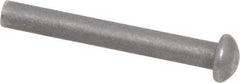 RivetKing - 3/16" Body Diam, Round Steel Solid Rivet - 1-1/2" Length Under Head - Exact Tool & Supply