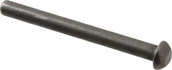RivetKing - 3/16" Body Diam, Round Uncoated Steel Solid Rivet - 2" Length Under Head, 90° Countersunk Head Angle - Exact Tool & Supply