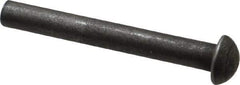 RivetKing - 1/4" Body Diam, Round Uncoated Steel Solid Rivet - 2" Length Under Head - Exact Tool & Supply