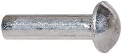 RivetKing - 3/16" Body Diam, Round Uncoated Aluminum Solid Rivet - 3/4" Length Under Head, Grade 1100F - Exact Tool & Supply