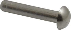 RivetKing - 3/16" Body Diam, Round Aluminum Solid Rivet - 1" Length Under Head, Grade 1100F - Exact Tool & Supply