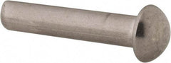RivetKing - 1/4" Body Diam, Round Uncoated Stainless Steel Solid Rivet - 1-1/4" Length Under Head, Grade 18-8 - Exact Tool & Supply
