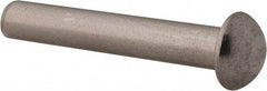 RivetKing - 1/4" Body Diam, Round Uncoated Stainless Steel Solid Rivet - 1-1/2" Length Under Head, Grade 18-8 - Exact Tool & Supply
