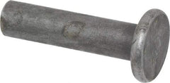RivetKing - 1/4" Body Diam, Flat Steel Solid Rivet - 1" Length Under Head - Exact Tool & Supply