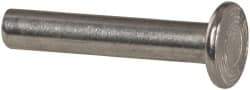 RivetKing - 3/16" Body Diam, Flat Aluminum Solid Rivet - 1" Length Under Head, Grade 1100F - Exact Tool & Supply