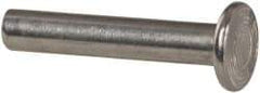 RivetKing - 3/16" Body Diam, Flat Aluminum Solid Rivet - 1" Length Under Head, Grade 1100F - Exact Tool & Supply