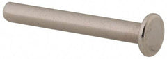 RivetKing - 1/8" Body Diam, Flat Uncoated Stainless Steel Solid Rivet - 1" Length Under Head, Grade 18-8 - Exact Tool & Supply