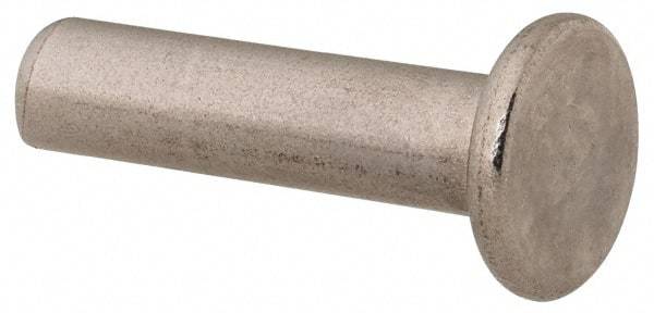 RivetKing - 3/16" Body Diam, Round Uncoated Stainless Steel Solid Rivet - 3/4" Length Under Head, Grade 18-8 - Exact Tool & Supply