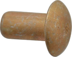 RivetKing - 3/16" Body Diam, Universal Aluminum Solid Rivet - 3/8" Length Under Head, Grade 1100F - Exact Tool & Supply