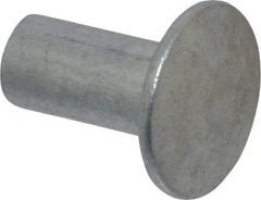 RivetKing - 1/4" Body Diam, Universal Uncoated Aluminum Solid Rivet - 1/2" Length Under Head, Grade 1100F - Exact Tool & Supply